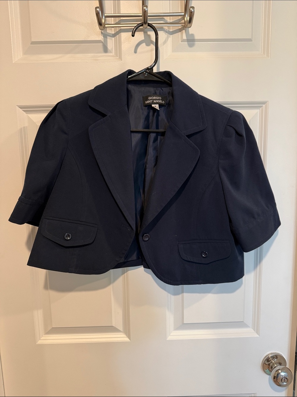 Giorgio Sant'Angelo Navy Short Cropped Blazer